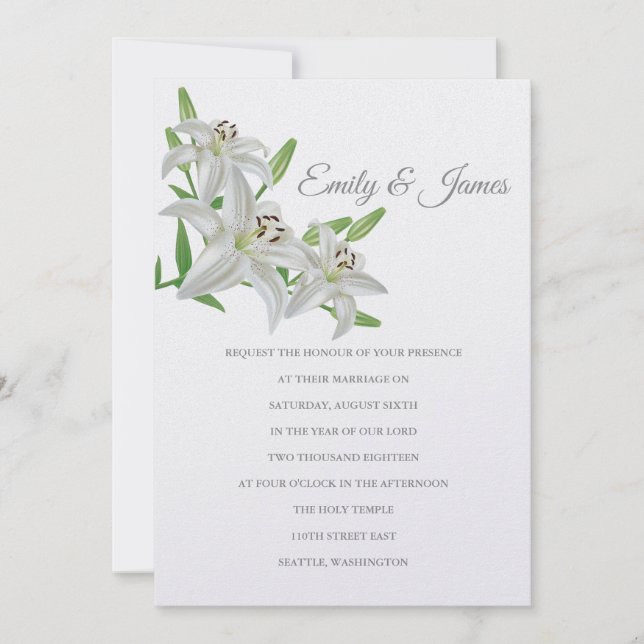 Convite de Casamento Templo (Frente)