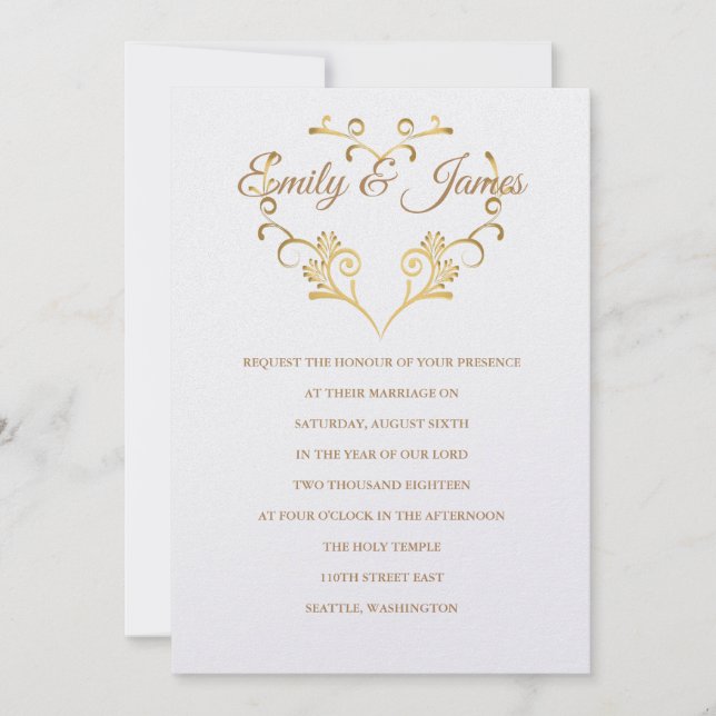 Convite de Casamento Templo (Frente)