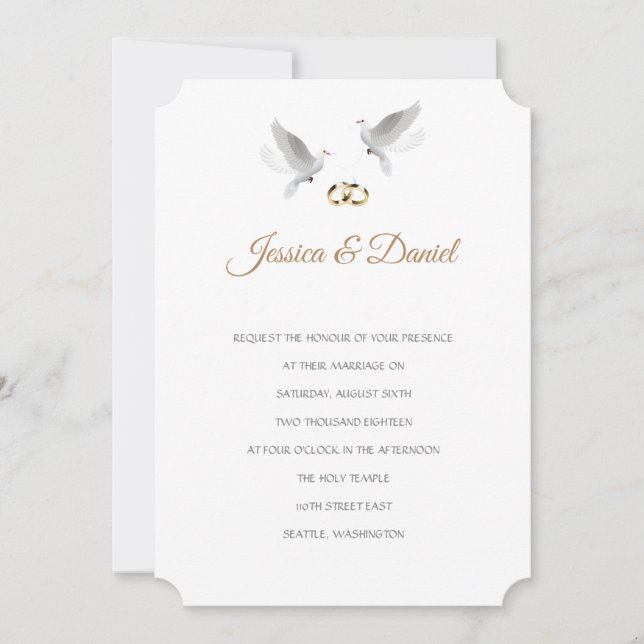 Convite de Casamento Templo (Frente)