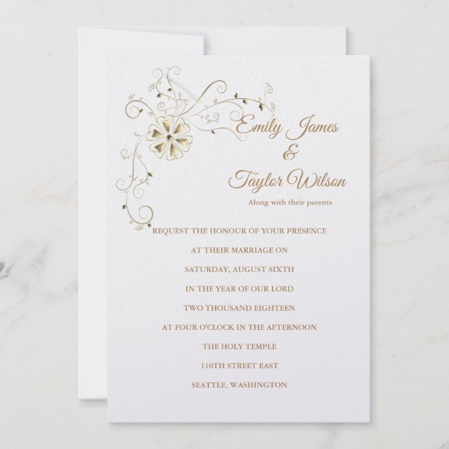 Convite de Casamento Templo (Frente)