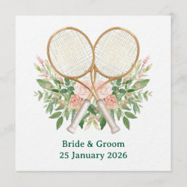 Convite de casamento Tennis Save the date 