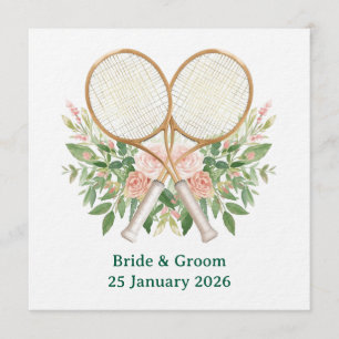 Convite de casamento Tennis Save the date