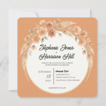 Convite de Casamento Terracotta Bloom
