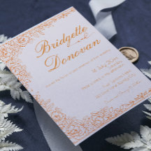 Convite De Casamento Terracotta Minimalista Simple