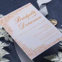 Convite De Casamento Terracotta Minimalista Simple