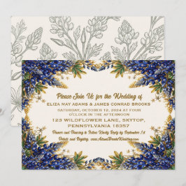 Convite de Casamento Texas Bluebonnet