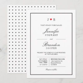 Convite de Casamento Tipografia Chic Simples