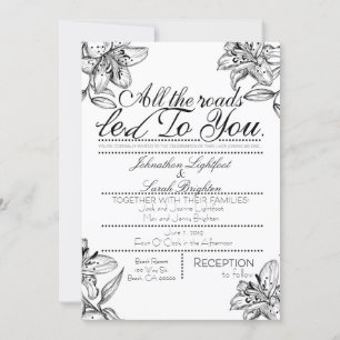 Convite de Casamento Todos os Caminhos Levam a Voc