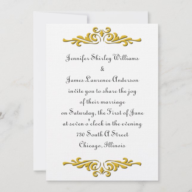 Convite de Casamento Tradicional (Frente)