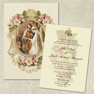 Convite de Casamento Tradicional Católico para Noi