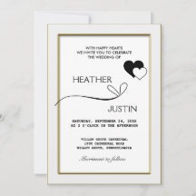 Convite De Casamento Tradicional De Script Minimal