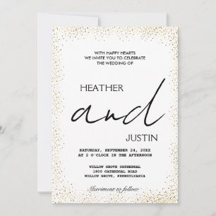 Convite De Casamento Tradicional De Script Minimal