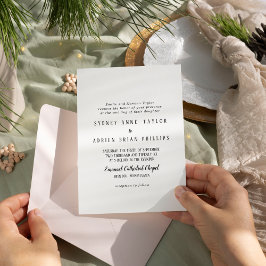 Convite De Casamento Tradicional Simples E Minimal