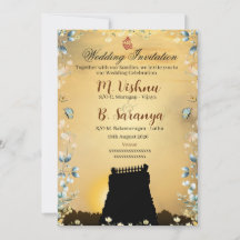 Convite de casamento tradicional Tamil indiano