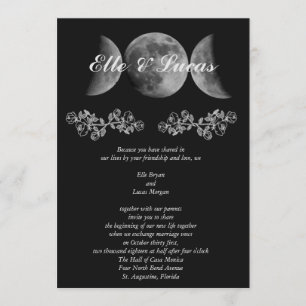 Convite de Casamento Tripla Lua