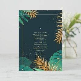 Convite de Casamento Tropical