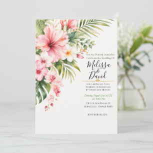 Convite de Casamento Tropical