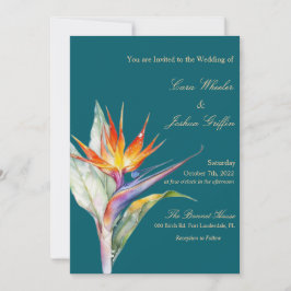 Convite de Casamento Tropical