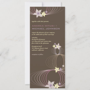 Convite de casamento tropical Ikebana Purple Frang