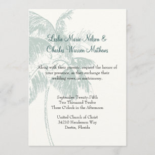 Convite de Casamento Tropical Personalizado