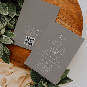 Convite de casamento tudo em um código QR SOPHIA B