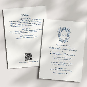 Convite de Casamento Tudo-em-Um com Brasão em Esti