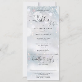 Convite de Casamento Tudo Em Um Coração com Letras