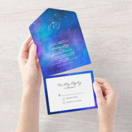 Convite de Casamento Tudo em Um Nebulosa Intereste