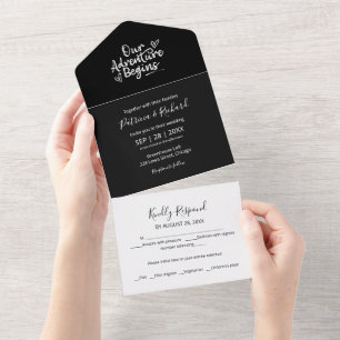Convite de Casamento Tudo em Um Nossa Aventura Com
