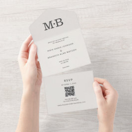 Convite de Casamento Tudo-em-Um para Casamento Sim