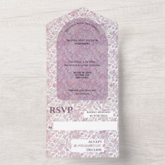 Convite de casamento tudo em um rose poeirento bot