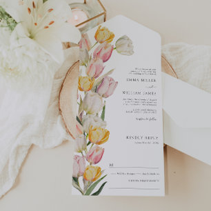 Convite de Casamento Tulip All in One