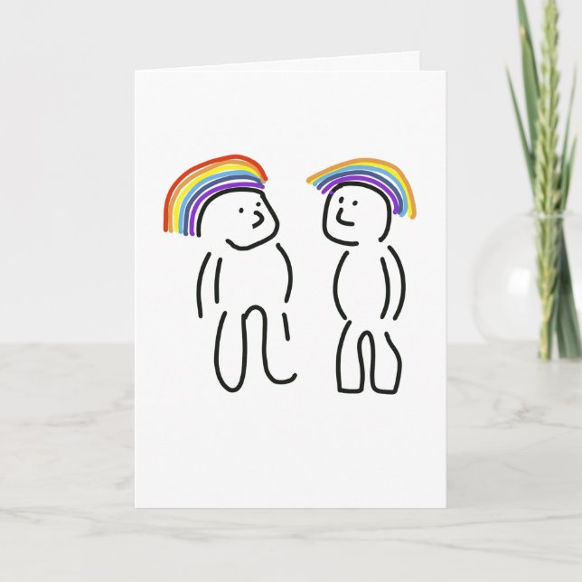 convite de casamento uma bela jornada LGBTQ (Frente)