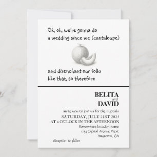 Convite de casamento único e engraçado