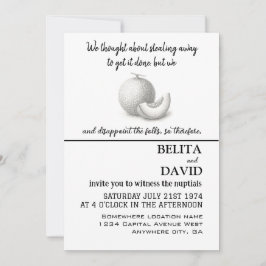 Convite de casamento único e engraçado