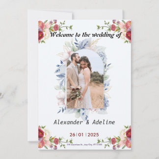 convite de casamento United in Love