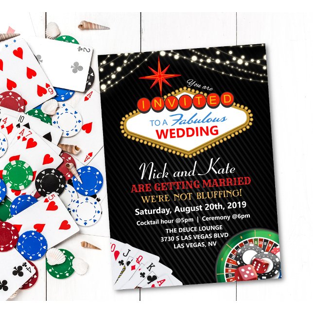 Convite de Casamento Vegas Casino (Criador carregado)