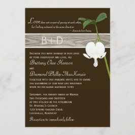 Convite de casamento verde do coração de