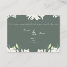 Convite de Casamento Verde e Branco