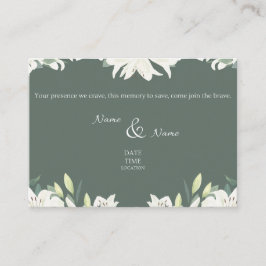 Convite de Casamento Verde e Branco