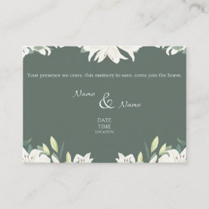 Convite de Casamento Verde e Branco