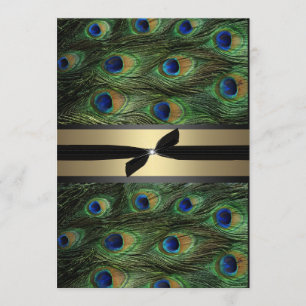 Convite de Casamento Verde Pavão e Dourado