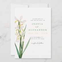 Convite de Casamento Verde Sage