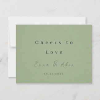 Convite de Casamento Verde Sage
