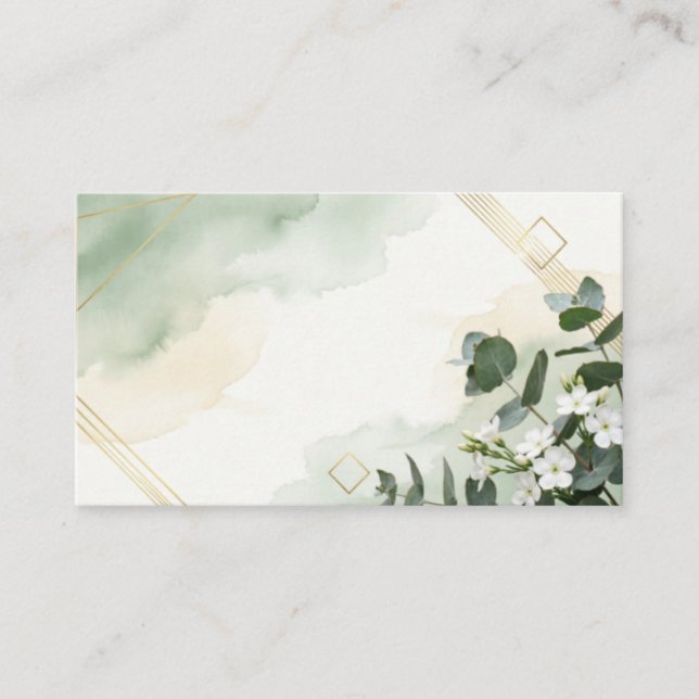 Convite de Casamento Verde Sage Moderno | Minimali (Frente)