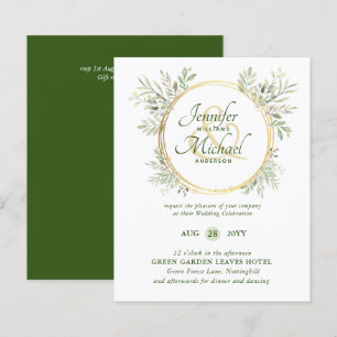 CONVITE DE CASAMENTO Verde Verde