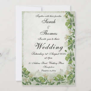 Convite de Casamento Vicoriano Meadow