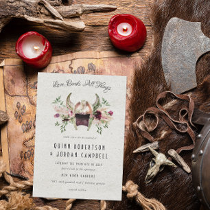 Convite de Casamento Viking Elegante
