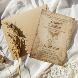 Convite de Casamento Viking Saga Nórdica
