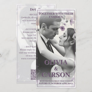 Convite de Casamento Vintage com Casal Romântico